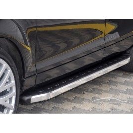 Пороги алюминиевые "Newstar Chrome" для Toyota Rav4